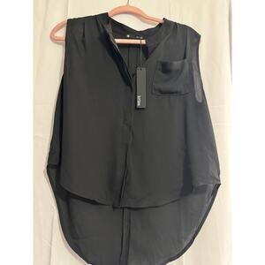 Krisa Black Sleeveless Blouse | Size XS